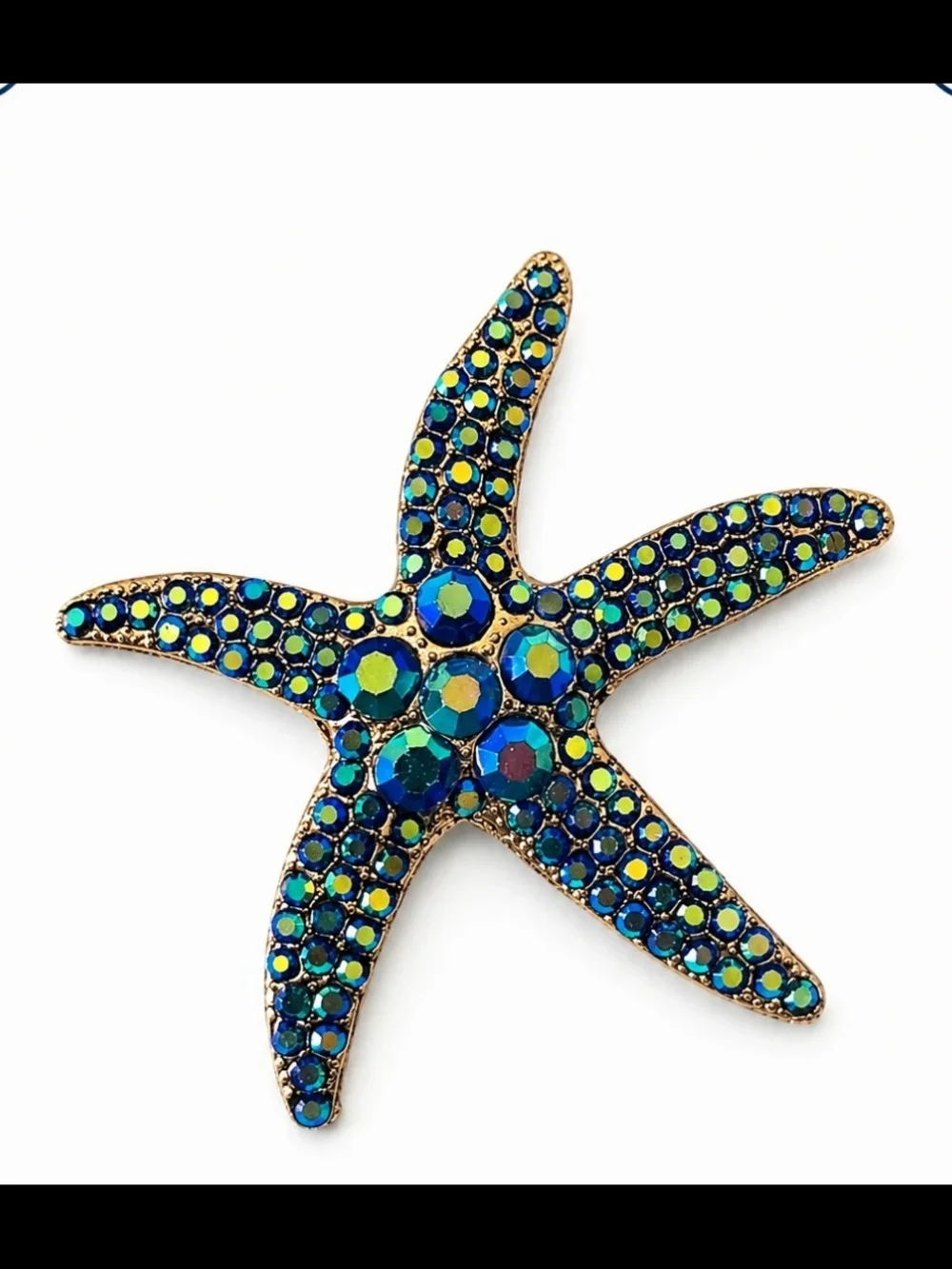 Blue & Green Crystal Starfish Accent by